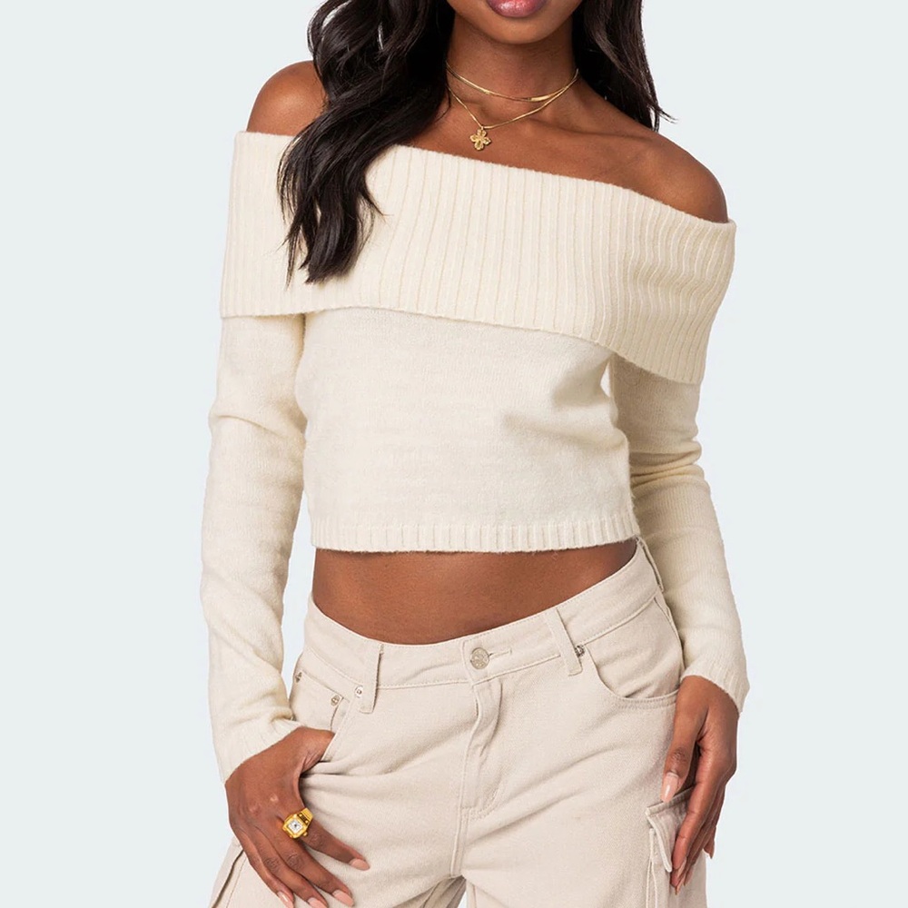 Tamara Fold Over Knit Top